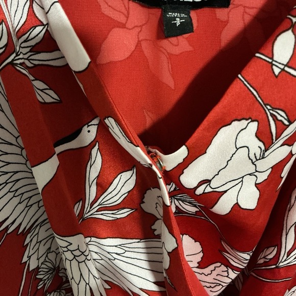 Express Women's LOT (1) Floral Thong Bodysuit & (1) Halter Coral Blouse Sz Small - Picture 6 of 16